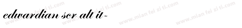 edwardian scr alt it字体转换